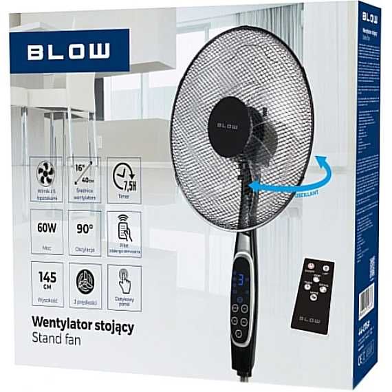 wentylator stojący wiatrak podłogowy cichy mocny 3 tryby do domu 60w