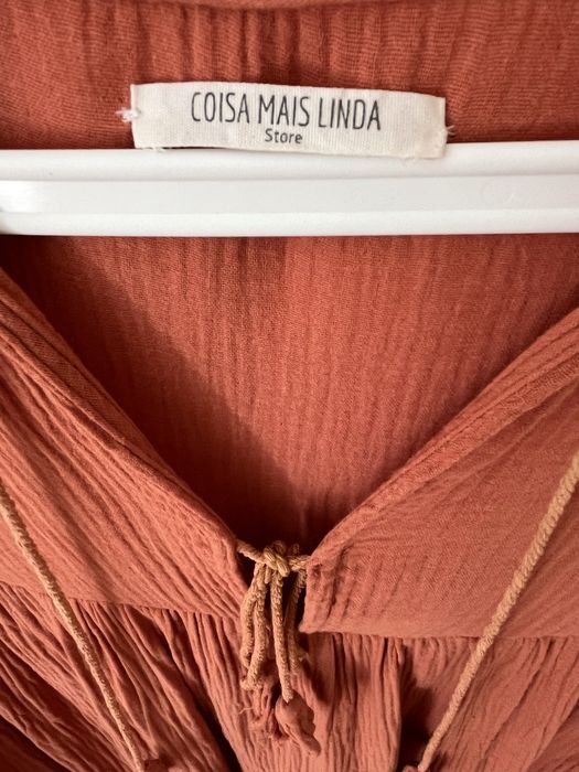 Vestido cor tijolo - Coisa mais linda
