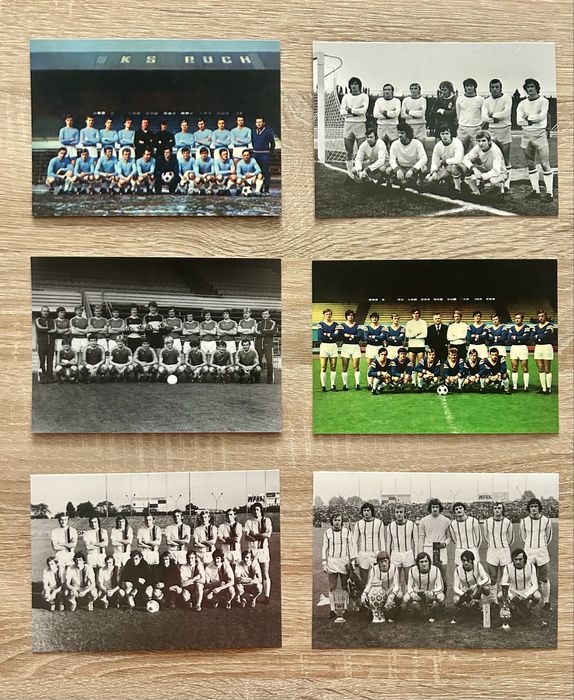 Ruch  Chorzów  pocztówki kolekcjonerskie piłka nożna