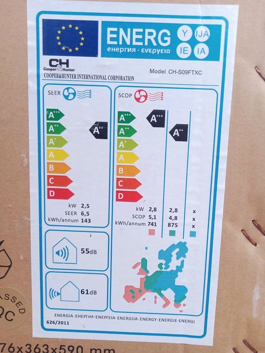 Кондиционер CH - S09FTXC R32 Sigma Series .