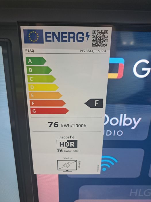Telewizor QLED PEAQ 55GQU-5025C 55" 4K Google TV HDR10 Czarny