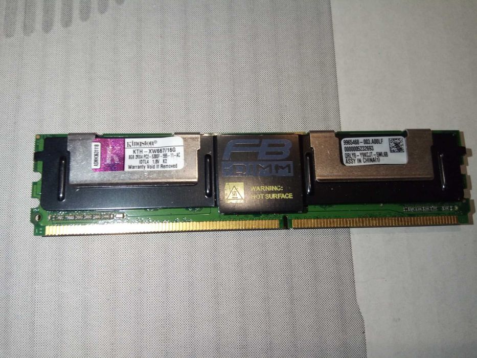память Kingston 8GB DDR2 2Rx4 PC2-5300F KTH-XW667/16G пара-400 сервер