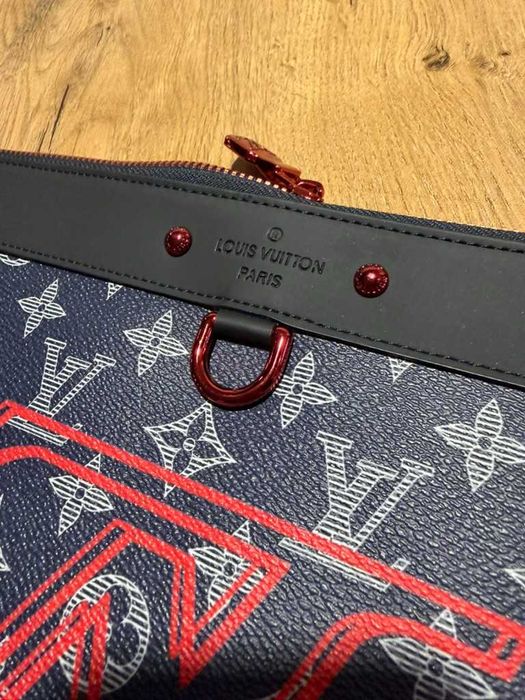 Etui laptop 13" cal monogram granat koral streetwear 35x26 cm