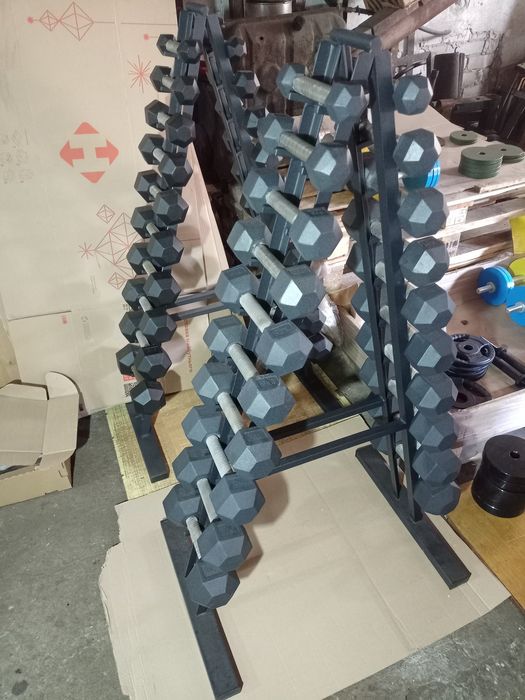 Гантельный ряд 1 кг-10 кг,гантели от 1 кг до 10 кг со стойкой: 13 800 ...