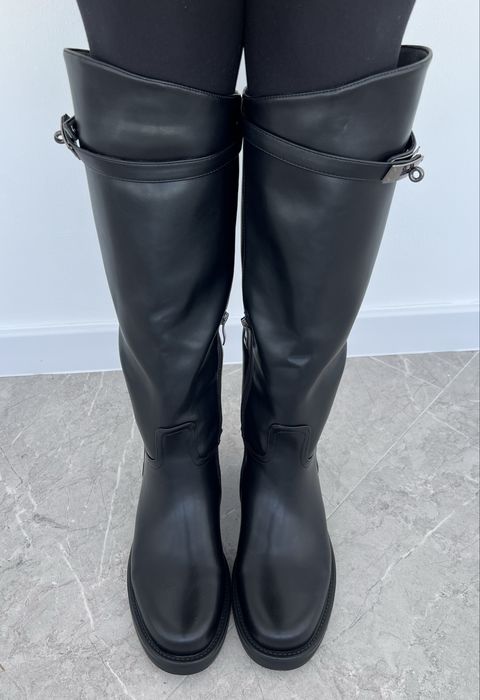 Жіночі сапоги Єрмес,Чоботи труби,сапоги високі Єрмес,демісезонні чобот