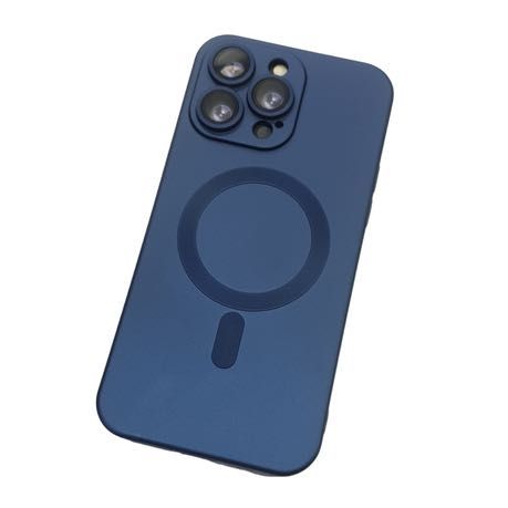 Capa para iPhone 15 Pro Max – Azul Escuro/Rosa/Preta