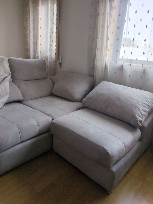 Sofá cama cinzento