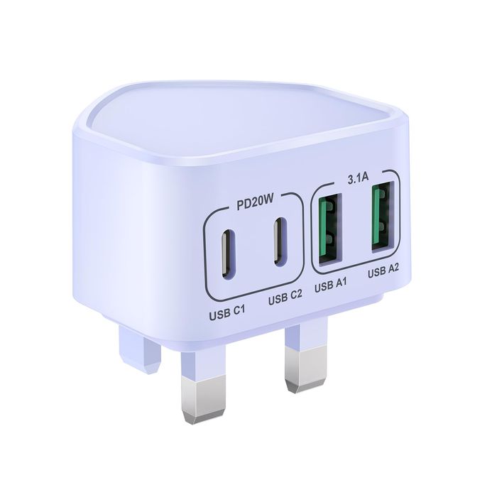 Wtyczka USB C  z 4 portami 40W szybkie ładowanie