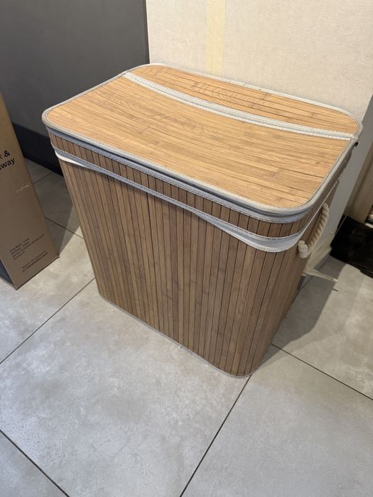 Kosz na pranie bambusowy