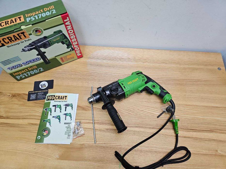 Дрель Двухскоростная 0-1200/0-3200 об ProCraft PS1700 1050Вт +Гарантия
