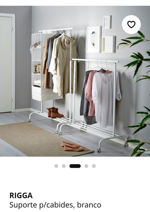 Cabideiro Charriot IKEA branco
