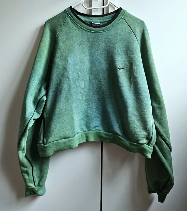Nike bluza boxy XXL zielona diy streetwear