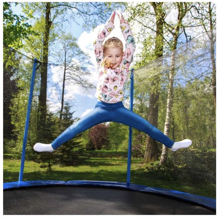 Nowa trampolina ogrodowa dla dzieci Jumi Motion 8FT 244 cm niebieska