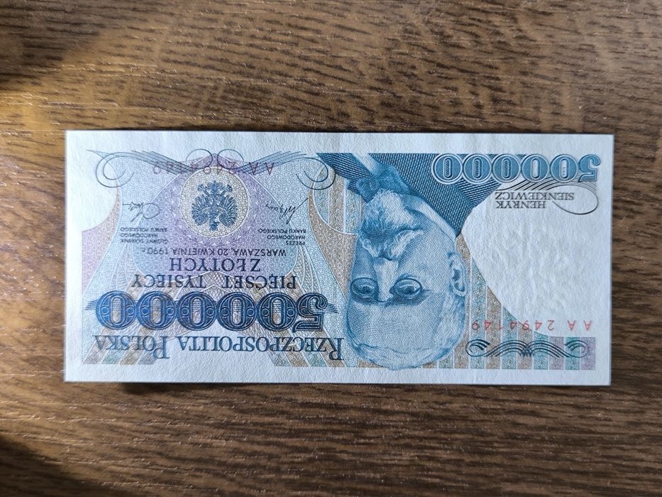 500000 Henryk Sienkiewicz seria AA stan 2+
