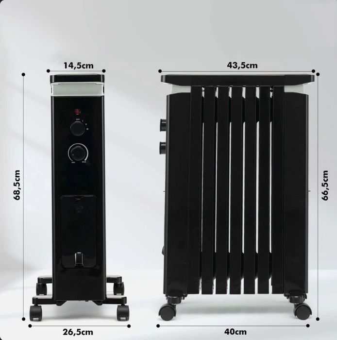 Grzejnik olejowy 1500W z kółkami cost way