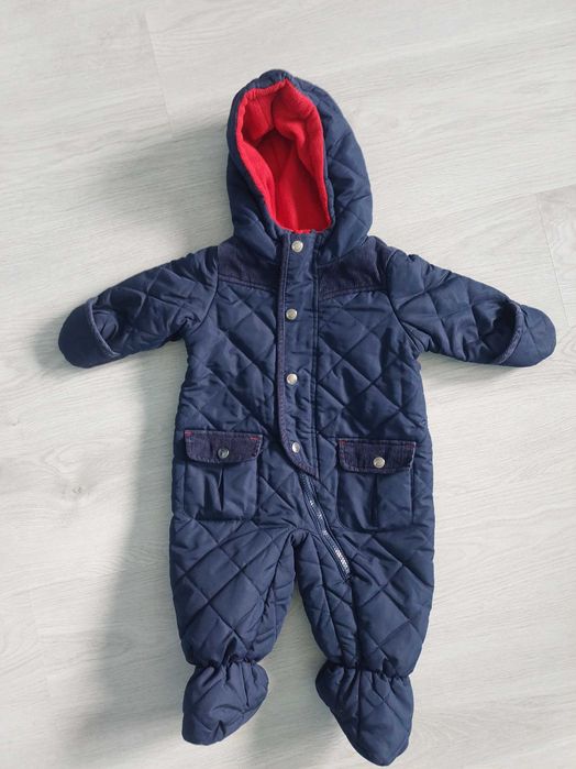 68 kombinezon granatowy ocieplany ciepły chłopięcy dziecięcy
