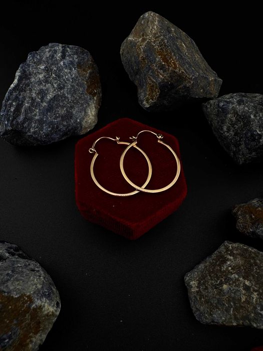 Złote kolczyki Koła | JAK NOWE | 585 | 2.40g