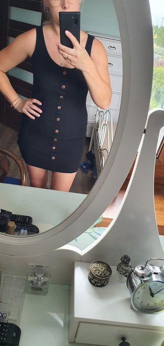 Sukienka mini czarna diverse red line 36 38 S M