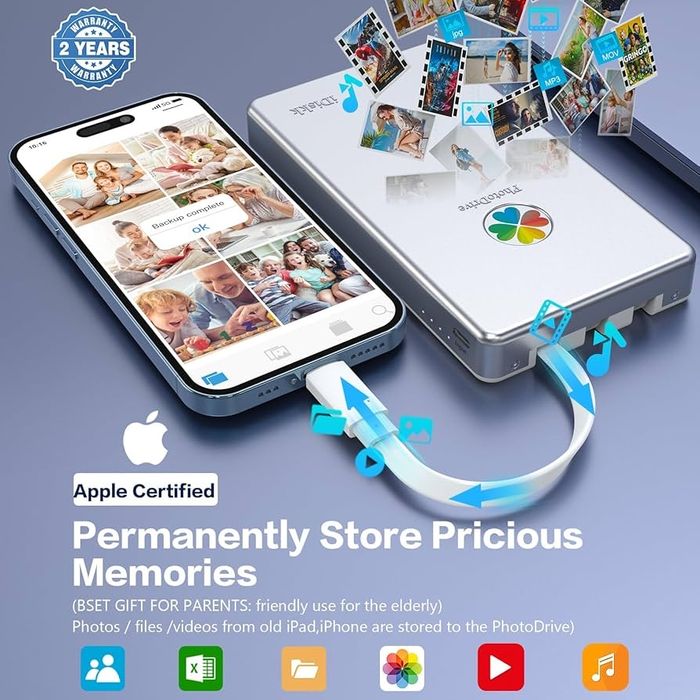 Зовнішній накопичувач iDiskk 2TB MFi для iPhone/iPad/Macbook//Android