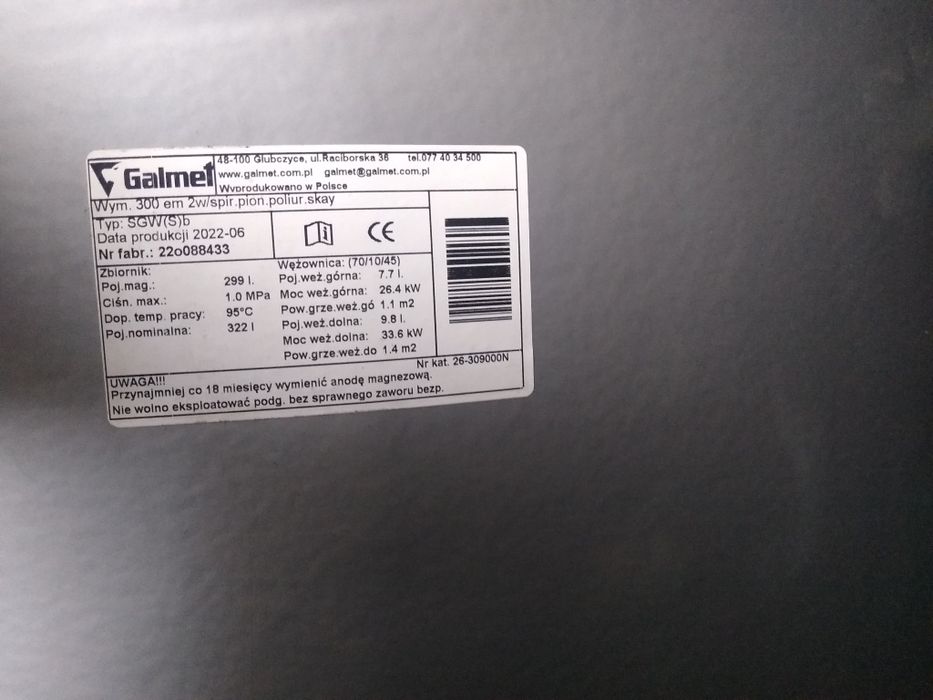 Sprzedam podgrzewacz wody typu SGW(S)