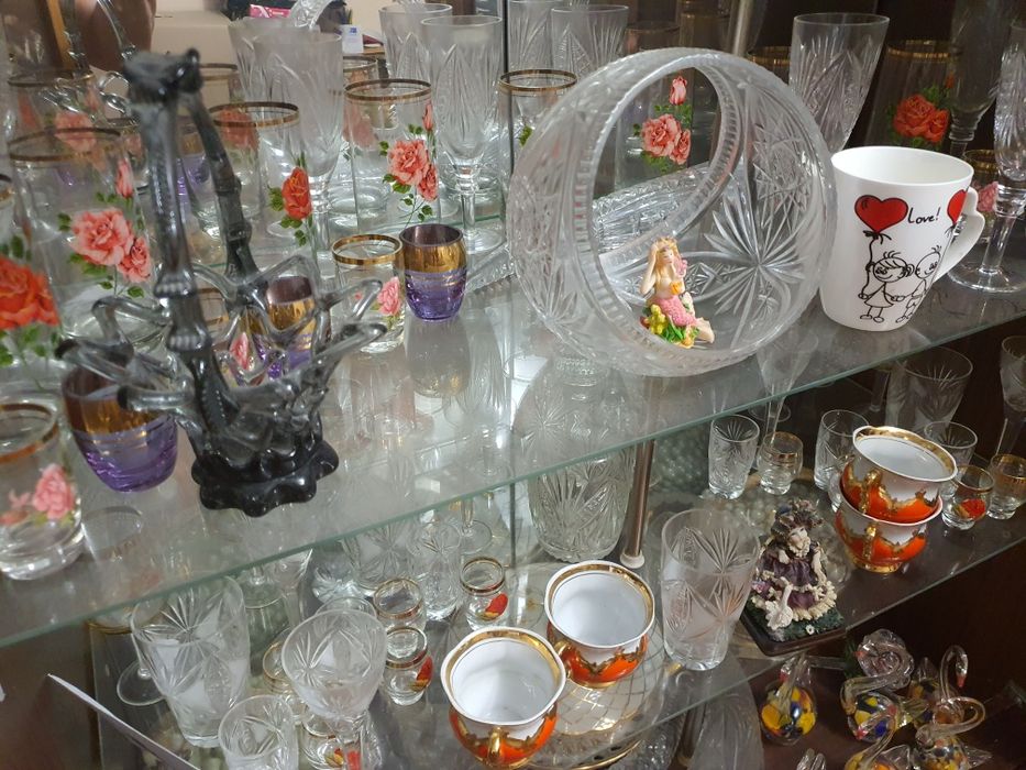 Стопки стаканы хрусталь сервиз