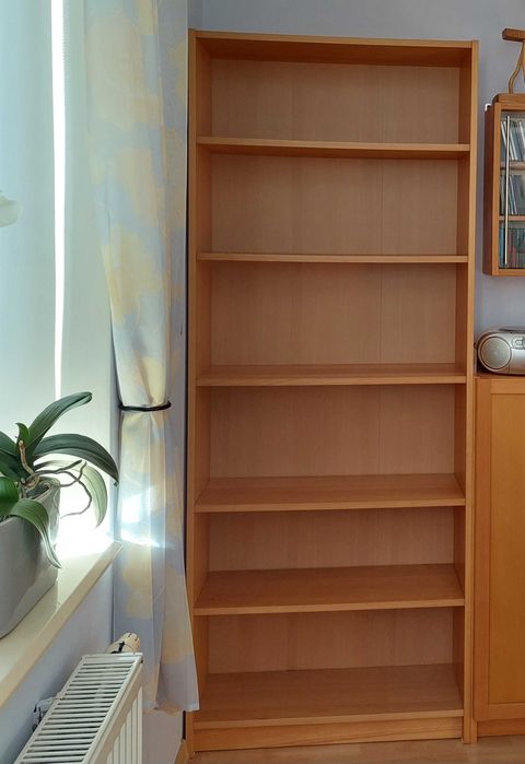 Regał BILLY IKEA 80x28x202 cm Brązowy Jasny Gabinet Kuchnia Jadalnia