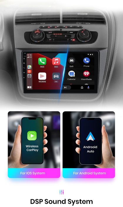 Rádio 9" android Seat Altea e Toledo CARPLAY WIFI GPS 2/32GB Novo
