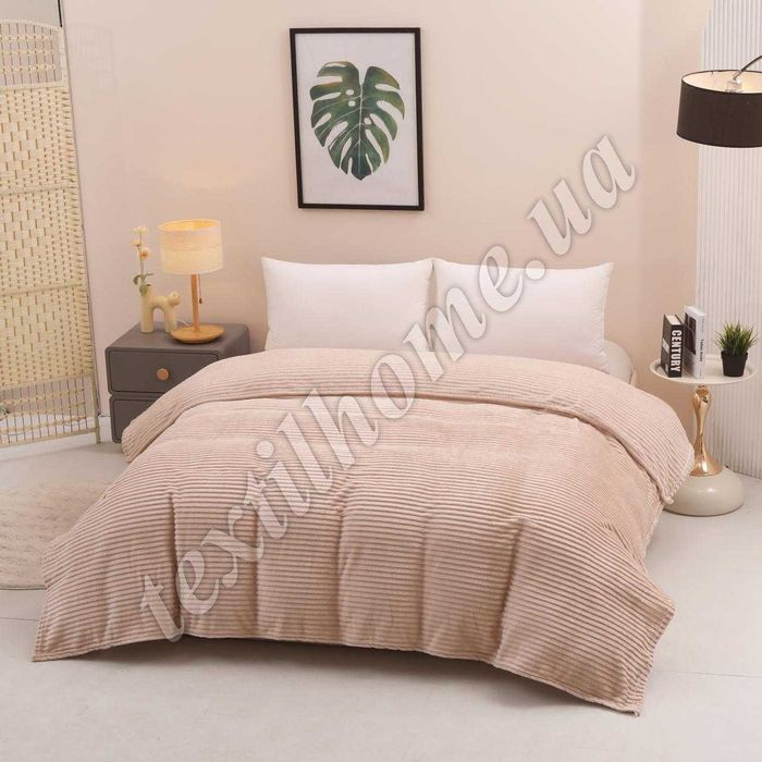 Покривало велюрове ШАРПЕЙ “Полоса” | 150×200 та 200×220 | М’яке
