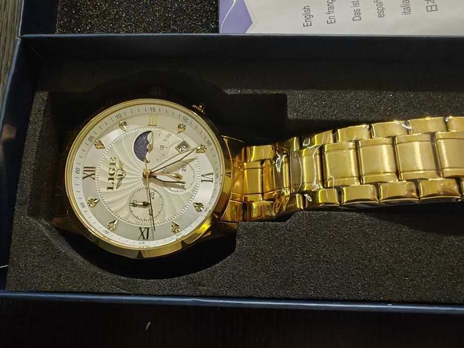 Nowy zegarek w kolorze złotym Lige