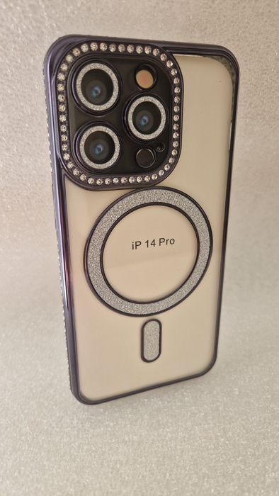 Bling Magsafe Case do Iphone 14 Pro czarny