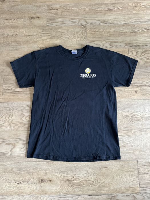 Granatowy 100% bawełna cotton męski T-shirt z nadrukiem L Gildan