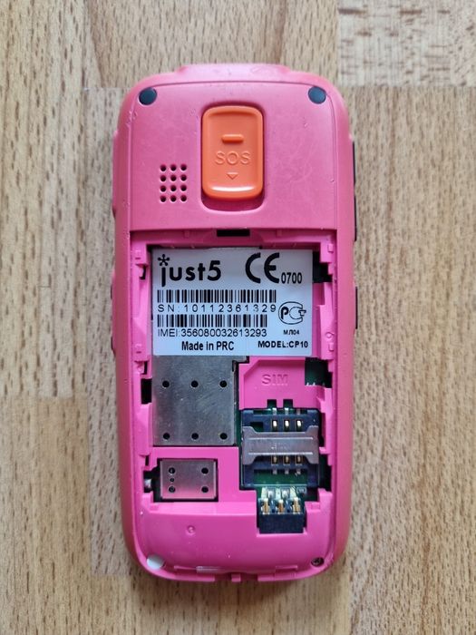 Кнопочный телефон just5 cp10 розовый