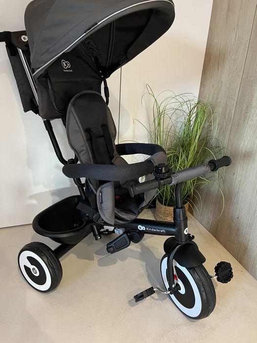 Rowerek Aston trójkolowy spacerówka szary