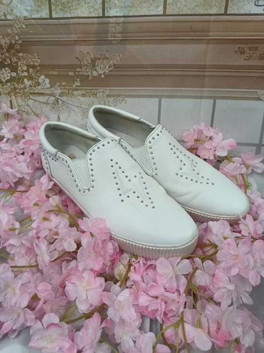 Buty damskie ASH białe skórzane slip-on rozmiar 40