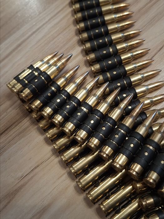 Punk metal bullet belt ammo belt pasek z nabojami dekoracyjny