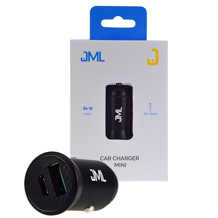 Ładowarka Samochodowa Szybkie Ładowanie 24W USB-C usb A Typ C PD QC