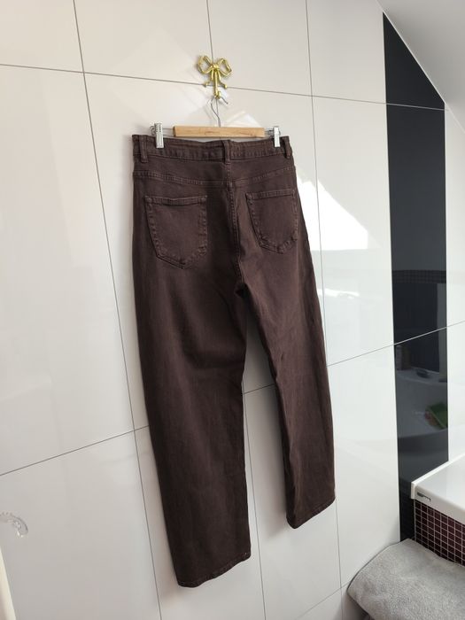 Moon Girl Jeansy Mom Fit XXL Brązowe Wysoki Stan