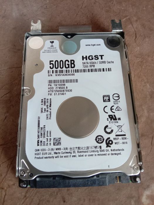 Жосткий диск 500гб.