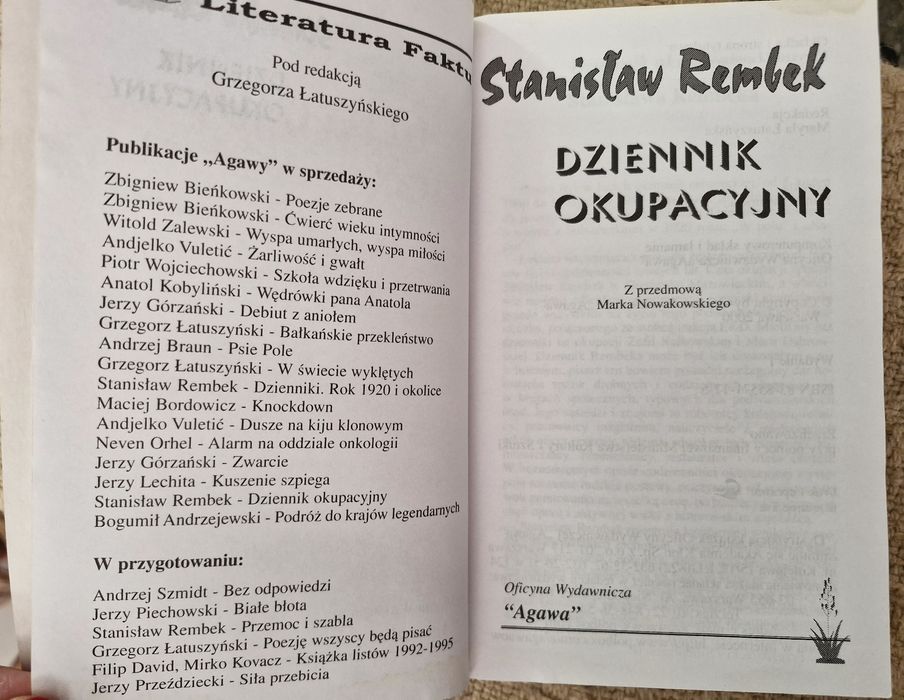 Dziennik okupacyjny Stanisław Rembek