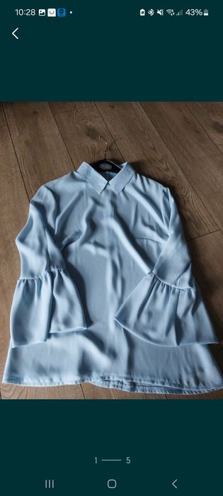 Bluzka wizytowa błękitna M