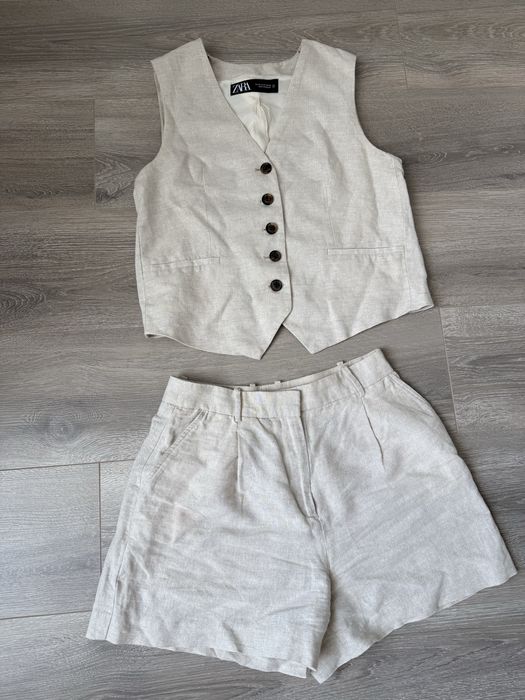 Лляний костюм  zara