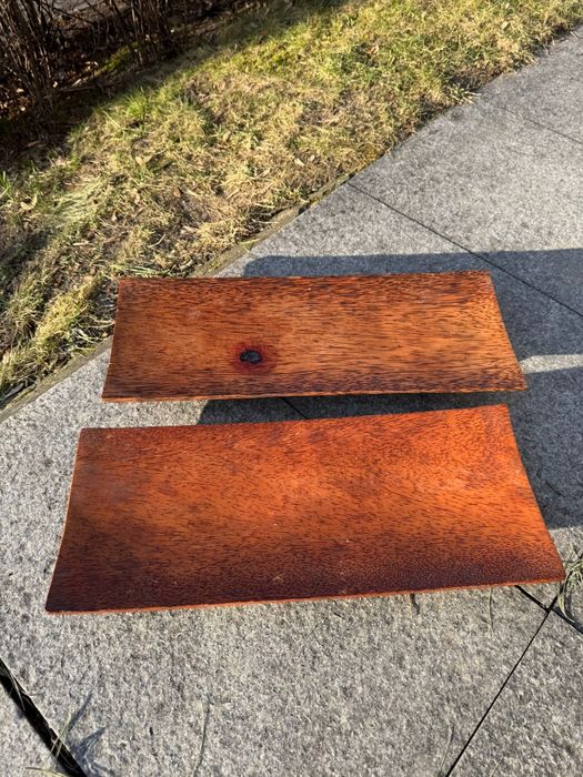 Zestaw 2 drewnianych półek