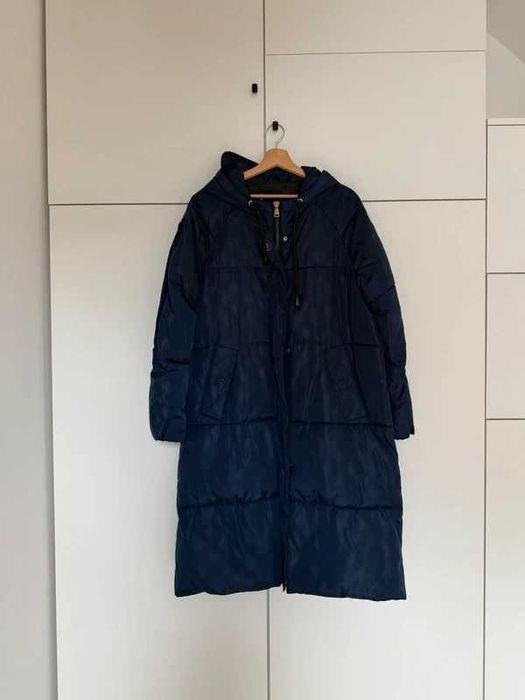 Granatowa ciepła kurtka L damska
