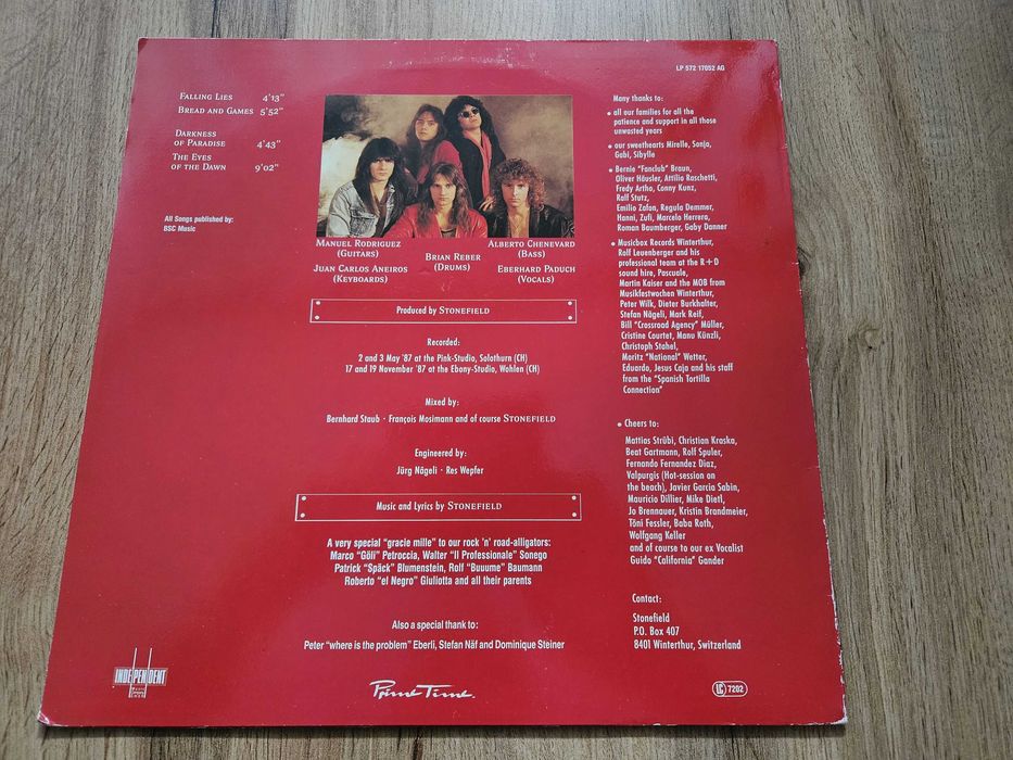 STONEFIELD Mystic Stories I The Eyes Of The Dawn LP 1988 ( Swiss Metal