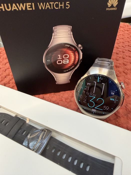 Huawej watch 5 elite titanum 42 mm stal szlachetna