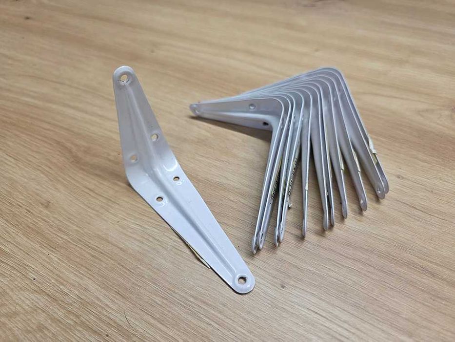 kątowniki wsporniki białe techniczne  pod półkę 20x15cm 12 sztuk