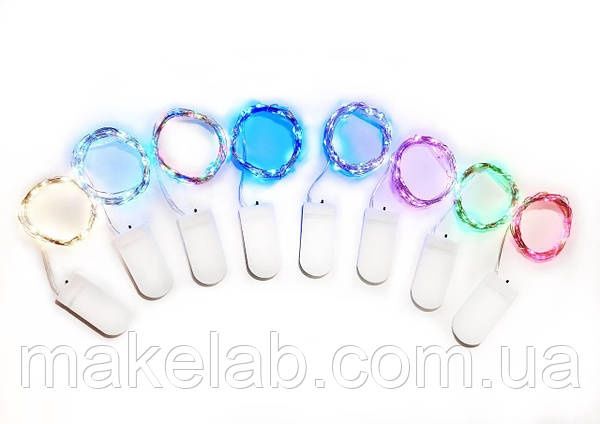 Светодиодная яркая гирлянда на батарейках 3м