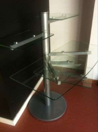 Mesa de vidro giratória