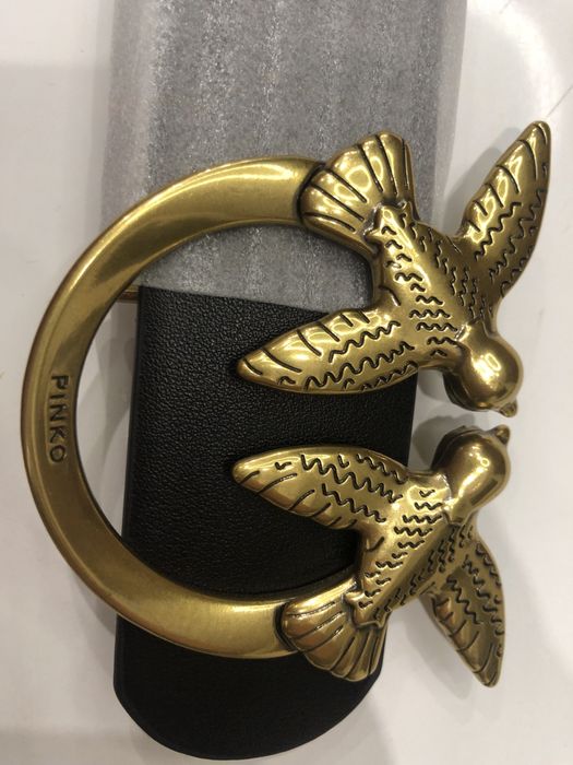 Pasek Pinko Love Belt S (Rozmiar 80/90) z Kultową Klamrą Love Birds
