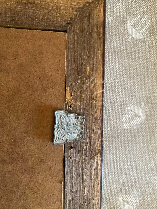 Moldura em madeira e estanho